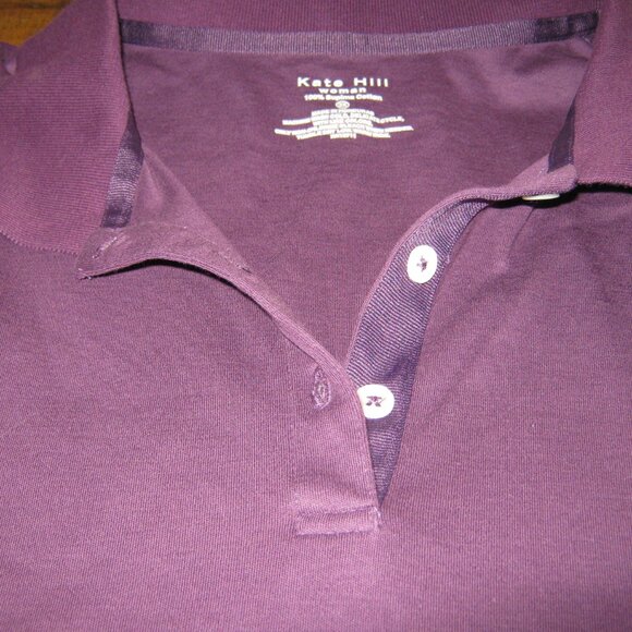 New - Kate Hill Purple Polo Golf Shirt - 3X - Picture 4 of 4